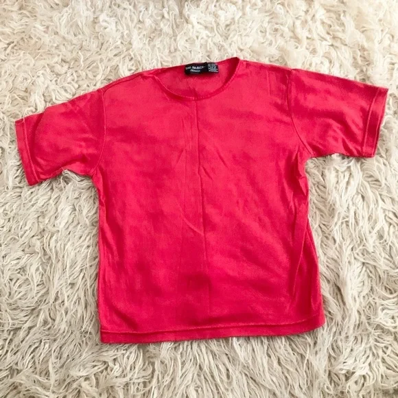Sag Harbor | Red Short Sleeve Medium Shirt Top Vintage - Picture 6 of 8